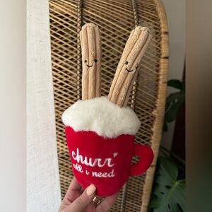 Aurora Red Churro Plush Mug - Holiday Decor Valentine’s Day love